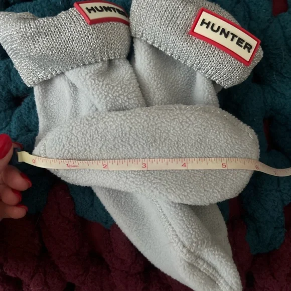 Girls Youth Hunter Light Gray Silver Fleece Boot Liners - Picture 3 of 5